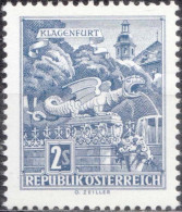 1968, Austria, Wyvern Fountain, Klagenfurt, Buildings, Dragons, Fountains, Sculptures, MNH(**), Mi: 1256 - Beeldhouwkunst