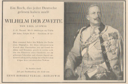 Wilhelm Der Zweite - Pubblicità D'epoca - 1925 Old Advertising - Publicidad