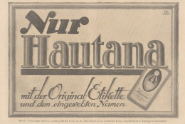 Bustenhalter HAUTANA - Pubblicità D'epoca - 1925 Old Advertising - Publicidad