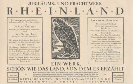 RHEINLAND - Pubblicità D'epoca - 1925 Old Advertising - Publicités