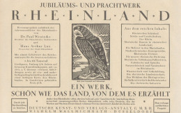 RHEINLAND - Pubblicità D'epoca - 1925 Old Advertising - Publicités
