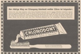 Dentifricio CHLORODONT - Pubblicità D'epoca - 1925 Old Advertising - Publicités