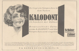 KALODONT - Illustrazione - Pubblicità D'epoca - 1925 Old Advertising - Publicités