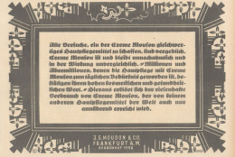 Creme Mouson - Pubblicità D'epoca - 1925 Old Advertising - Publicités