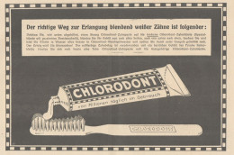 Dentifricio CHLORODONT - Pubblicità D'epoca - 1925 Old Advertising - Publicidad