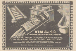 VIM - Sunlicht Gesellschaft - Pubblicità D'epoca - 1925 Old Advertising - Publicités
