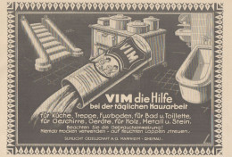 VIM - Sunlicht Gesellschaft - Pubblicità D'epoca - 1925 Old Advertising - Publicidad