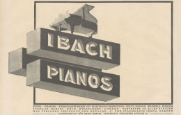 Pianoforti IBACH - Pubblicità D'epoca - 1925 Old Advertising - Publicités