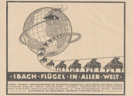Pianoforti IBACH - Pubblicità D'epoca - 1925 Old Advertising - Publicités