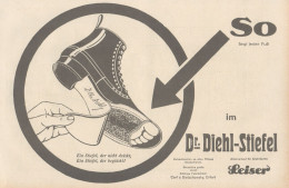 Dr. Diehl-Stiefel - Leiser - Pubblicità D'epoca - 1925 Old Advertising - Publicités