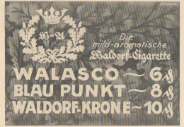 Sigarette WALDORF ASTORIA - Pubblicità D'epoca - 1925 Old Advertising - Publicidad