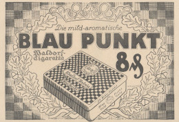 BLAU PUNKT Waldorf Astoria Cigarette - Pubblicità D'epoca - 1925 Old Ad - Publicidad