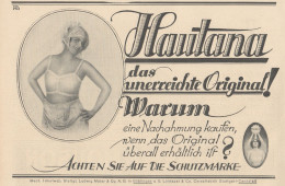 HAUTANA - Pubblicità D'epoca - 1927 Old Advertising - Reclame