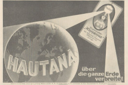HAUTANA - Pubblicità D'epoca - 1927 Old Advertising - Advertising