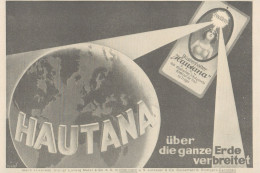 HAUTANA - Pubblicità D'epoca - 1927 Old Advertising - Reclame