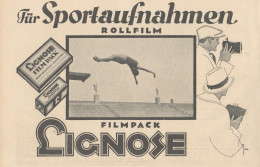 Rollfilm Und Filmpack LIGNOSE - Pubblicità D'epoca - 1927 Old Advertising - Advertising