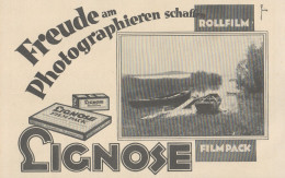 Rollfilm Und Filmpack LIGNOSE - Pubblicità D'epoca - 1927 Old Advertising - Publicidad