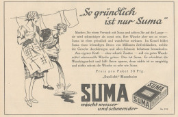 Detersivo SUMA - Illustrazione - Pubblicità D'epoca - 1927 Old Advertising - Advertising