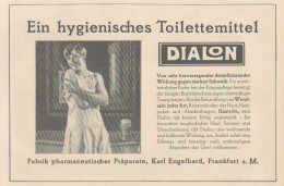 Puder DIALON - Pubblicità D'epoca - 1927 Old Advertising - Reclame