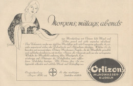 ORTIZON Mundwasser Kugeln - Pubblicità D'epoca - 1927 Old Advertising - Werbung