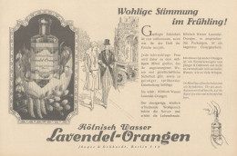 Kolnisch Wasser LAVENDEL-ORANGEN - Pubblicità D'epoca - 1927 Old Advert - Publicités