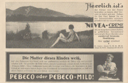 Zahnpasta PEBECO - NIVEA Creme - Pubblicità D'epoca - 1927 Old Advertising - Publicidad