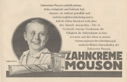 Zahncreme MOUSON - Illustrazione - Pubblicità D'epoca - 1927 Old Advert - Publicités