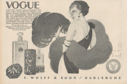 VOGUE Parfum - Illustrazione - Pubblicità D'epoca - 1927 Old Advertising - Publicités