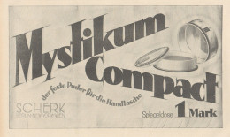 MYSTIKUM Compact - Scherk - Pubblicità D'epoca - 1927 Old Advertising - Publicités