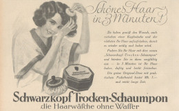 Schwarzkopf Troken-Schaumpon - Pubblicità D'epoca - 1927 Old Advertising - Publicités