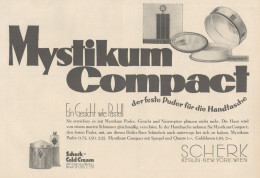 MYSTIKUM Compact - Scherk - Pubblicità D'epoca - 1927 Old Advertising - Publicités