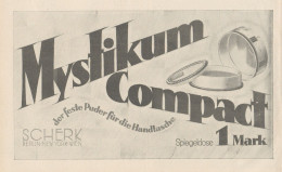 MYSTIKUM Compact - Scherk - Pubblicità D'epoca - 1927 Old Advertising - Publicités