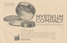 MYSTIKUM Compact - Scherk - Pubblicità D'epoca - 1927 Old Advertising - Publicités