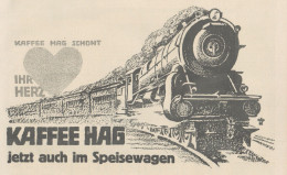 Kaffee HAG - Illustrazione Treno - Pubblicità D'epoca - 1927 Old Advert - Werbung