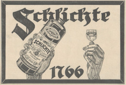 Original SCHLICHTE - Pubblicità D'epoca - 1927 Old Advertising - Publicités