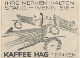 Kaffee HAG - Illustrazione - Pubblicità D'epoca - 1927 Old Advertising - Publicités