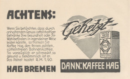 Kaffee HAG - Illustrazione - Pubblicità D'epoca - 1927 Old Advertising - Publicités
