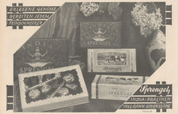 Cioccolato SPRENGEL - India Pralinen - Pubblicità D'epoca - 1927 Old Ad - Publicités
