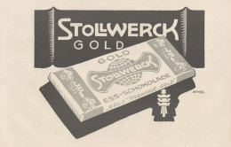 Cioccolato STOLLWERCK - Illustrazione - Pubblicità D'epoca - 1927 Old Ad - Werbung