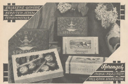 Cioccolato SPRENGEL - India Pralinen - Pubblicità D'epoca - 1927 Old Ad - Publicités