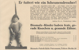 BIOMALZ - Pubblicità D'epoca - 1927 Old Advertising - Publicidad
