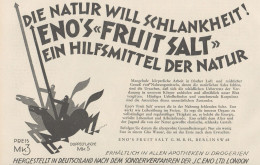 Eno's Fruit Salt - Pubblicità D'epoca - 1927 Old Advertising - Reclame