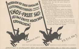 Eno's Fruit Salt - Pubblicità D'epoca - 1927 Old Advertising - Reclame