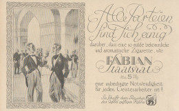 Sigarette FABIAN Staatsrat - Illustrazione - Pubblicità D'epoca - 1927 Ad - Publicités