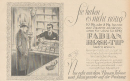 Sigarette FABIAN Rose-Tip - Illustrazione - Pubblicità D'epoca - 1927 Ad - Reclame