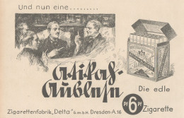 Sigarette ATIKAH-AUSLESE - Illustrazione - Pubblicità D'epoca - 1927 Ad - Publicidad