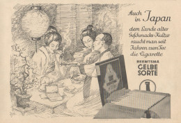 Cigarette GELBE SORTE - Illustrazione - Pubblicità D'epoca - 1927 Old Ad - Publicidad