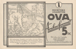 Reemtsma Cigaretten OVA - Illustrazione - Pubblicità D'epoca - 1927 Old Ad - Publicités