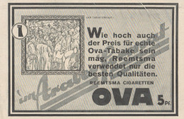 Reemtsma Cigaretten OVA - Illustrazione - Pubblicità D'epoca - 1927 Old Ad - Reclame