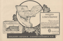 Sigarette Astor-Haus - Waldorf Astoria - Pubblicità D'epoca - 1927 Old Ad - Reclame